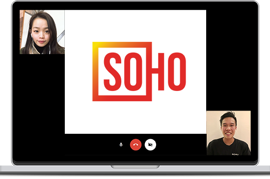 Michael and Masae on laptop